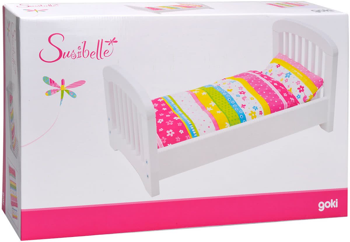 Goki | Houten poppenbed - Susibelle (incl. beddengoed)